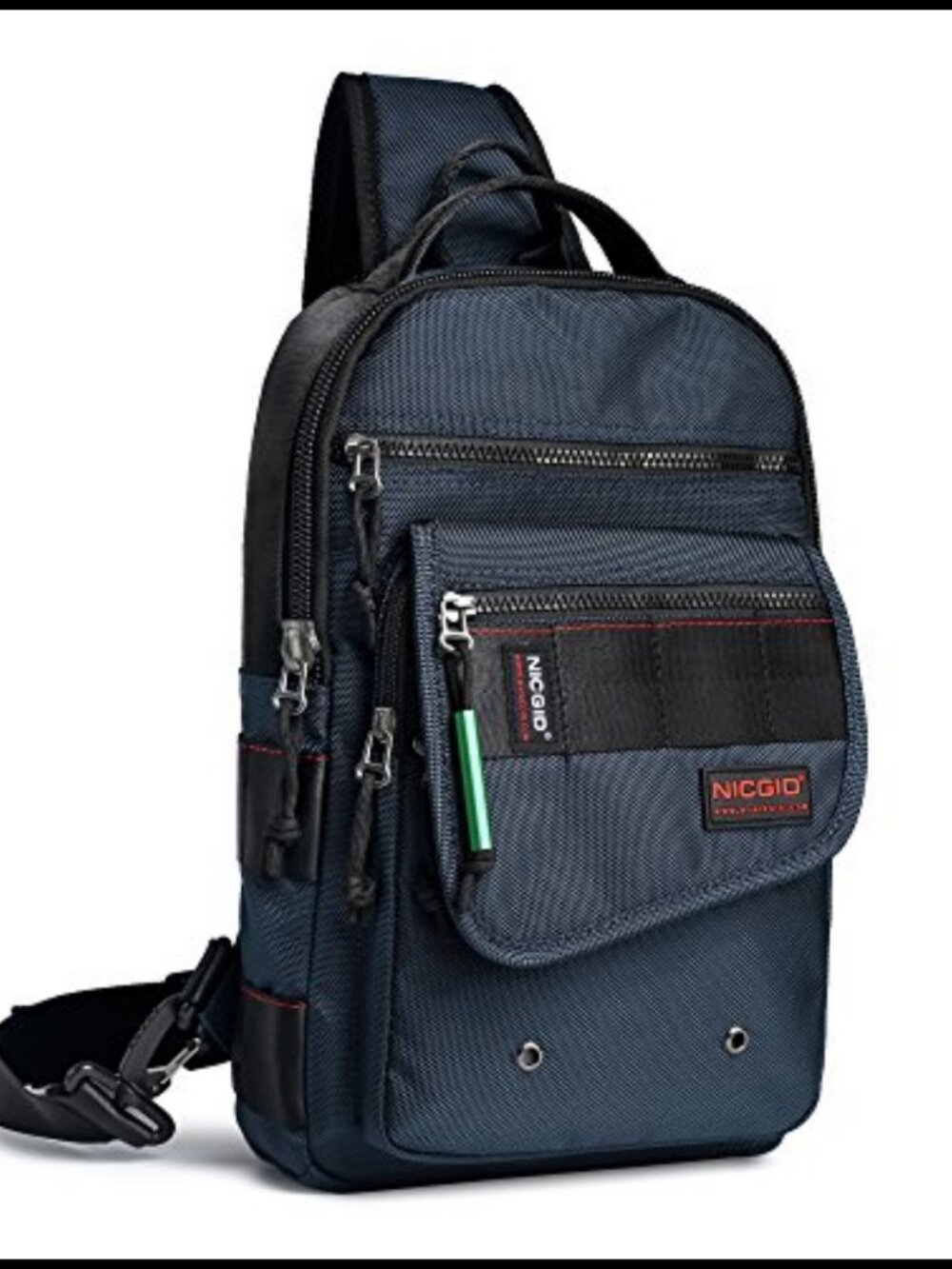 NICGID Rugged Nylon Sling Bag Chest Shoulder Backpack Crossbody Travel